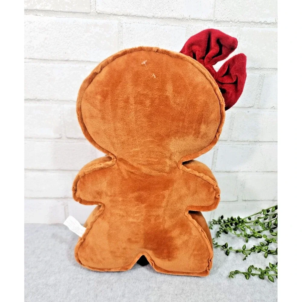 Gingerbread Girl Plush Throw Pillow Christmas Decor Peppermint Candy 16